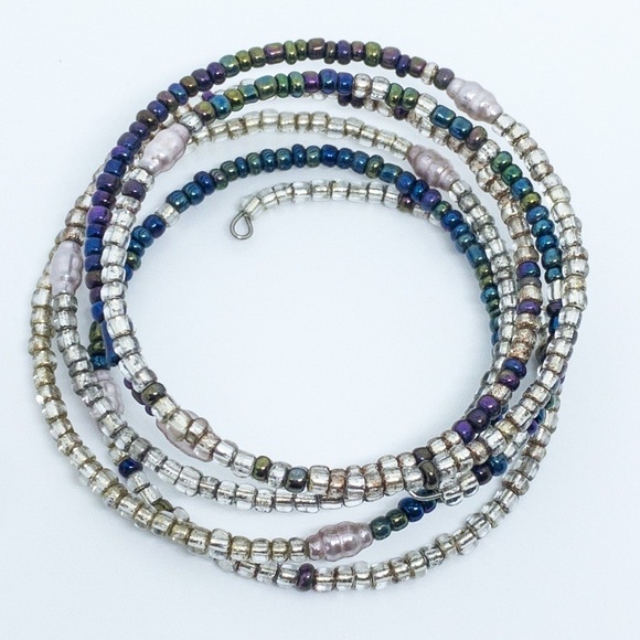 Layered Micro Bead and Pearl Adjustable Bracelet - Picture 8 of 15